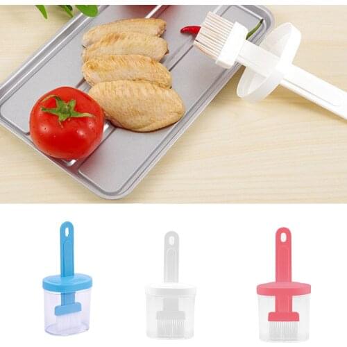 1pc Portable Oil Bottle with Brush Grill Oil Brushes Liquid Oil Pastry Kitchen Baking BBQ Tool Kitchen Tools for BBQ