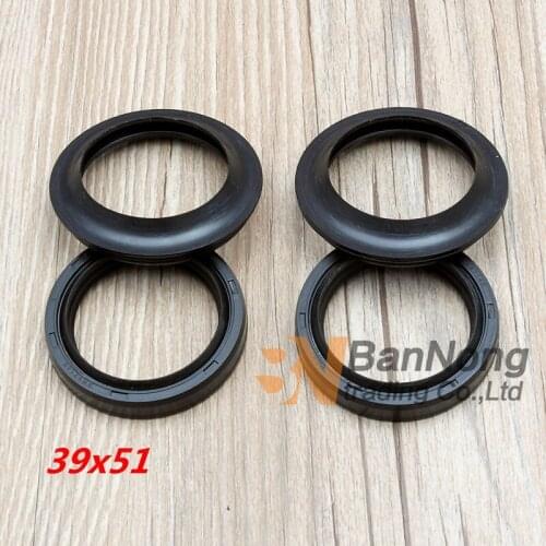 39x51 Motorcycle Front Fork Damper Oil Seal and Dust seal (39*51*8/11) For Honda CB700 VT600C Shadow Kawasaki ZR550 Zephyr EJ650