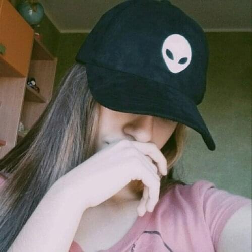 Baseball Cap Snapback Unisex Faux Suede Adjustable Aliens Embroidery Classic Hat