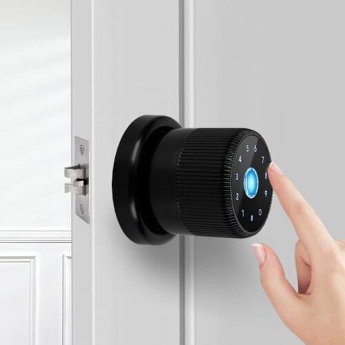 Knob Fingerprint Lock TTLock Bluetooth Touch Screen Code IC Card Keyless Electronic Door Lock For Office Apartment Home Gate