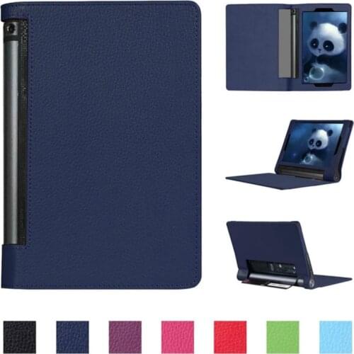 Lichee Pattern YOGA Tab 3 plus Stand PU Leather Case For Lenovo YOGA Tab 3 Pro 10 X90 X90F X90L Flip Cover YT-X703L X703F Cases