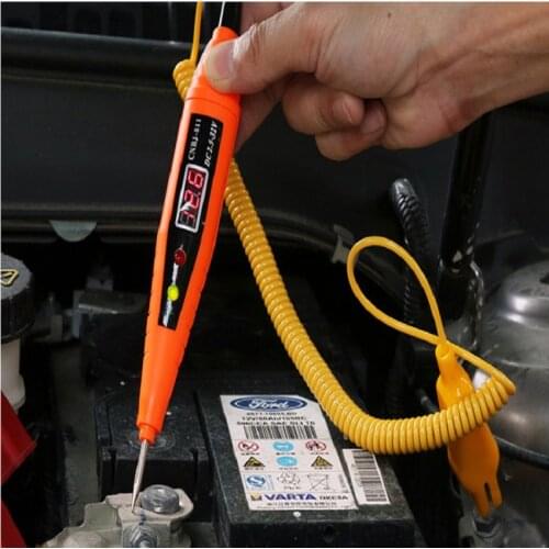 Digital Display Car Electrical Circuit Test Pen Voltage Tester Detector Automotive Auto Voltage Meter Power Probe Lamp Test Pen