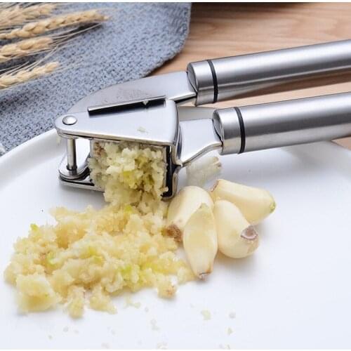 Stainless Steel Kitchen Garlic Presser Manual Garlic Crusher Kitchen Tool Multi Micer Cutter Squeeze Tool Fruit Vegetable Tools