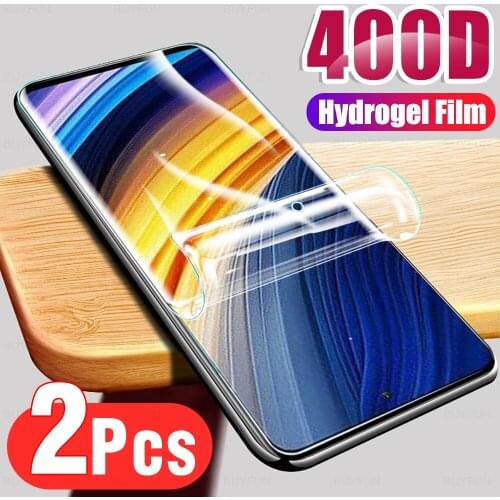 2PCS HD Hydrogel Film For Poco X3 Pro Protective Film For Xiaomi Poco X3Pro X 3 Pro NFC X3 GT M3 Pro 5G F3 Soft Film Not Glass