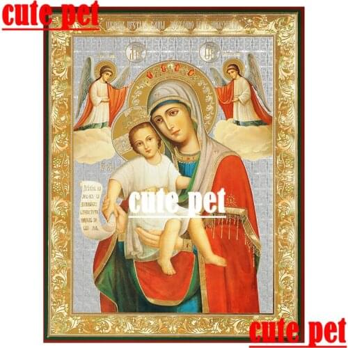 Religious icon icon Virgin Mary and the Son Painting Decoration diy Diamond Painting Cross stitch Mosaic 3d wallpaper puzzle