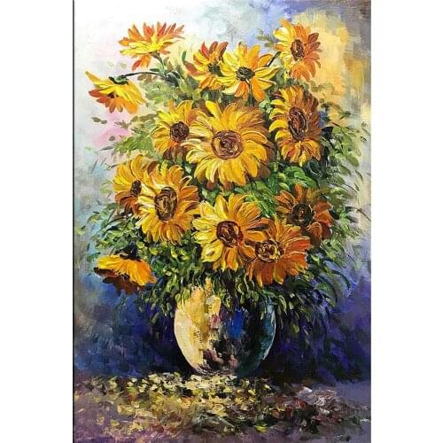 Vincent Van Gogh Sunflowers Paintings Abstract Wall Art for Living Room Vertical Canvas Artwork Home Wall Pictures
