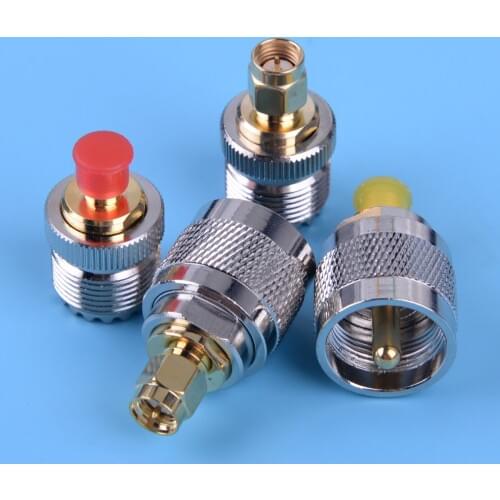 LETAOSK 4pcs Adapter Kit PL259 SO239 to SMA Male Female RF Connector Coax Coaxial Test Converter Tool