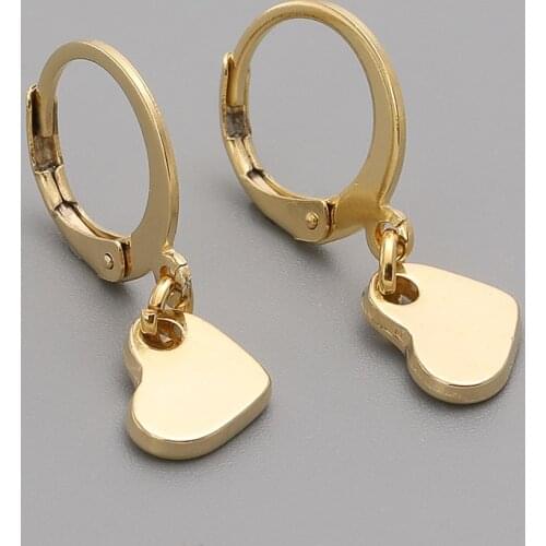 Love Heart Dangle Earrings For Women Stainless Steel Gold Color New Fashion Women Drop Earrings Jewelry Boucle Oreille Femme