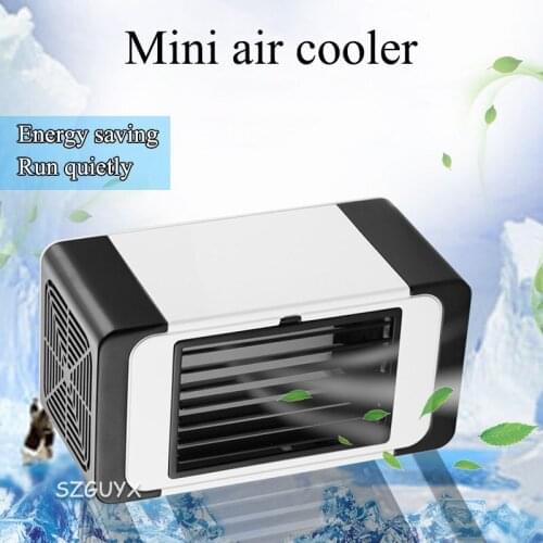 Mini Air Cooler Household Refrigeration Air Conditioning Fan Dormitory Ice Cooling Appliance Fan Small Portable