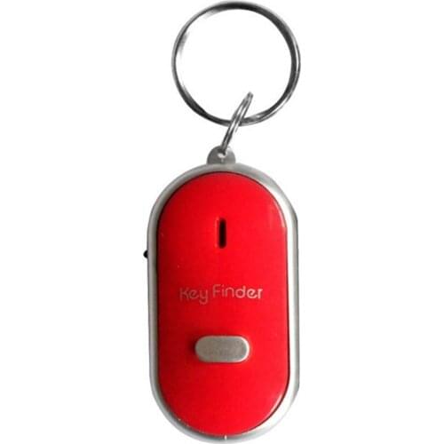 Mini Whistle Anti Lost KeyFinder Alarm Wallet Pet Tracker Smart Flashing Beeping Remote Locator Keychain Tracer Key Finder + LED