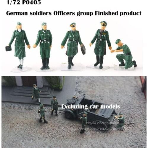 1/72 P0408 German soldiers Officers group Finished product Military Scene Model Accessories
