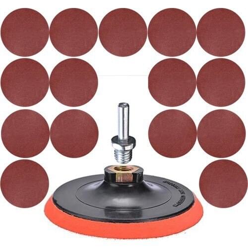 Ugr Velcro Sanding Set + Drill Bracket 115 mm 17 Piece