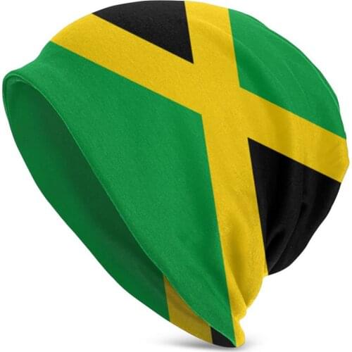 NOISYDESIGNS New Knitted Hats For Women Jamaica Flag 3D Pattern Beanie Hat Autumn And Winter Female Cap Keep Warm Winter Hat