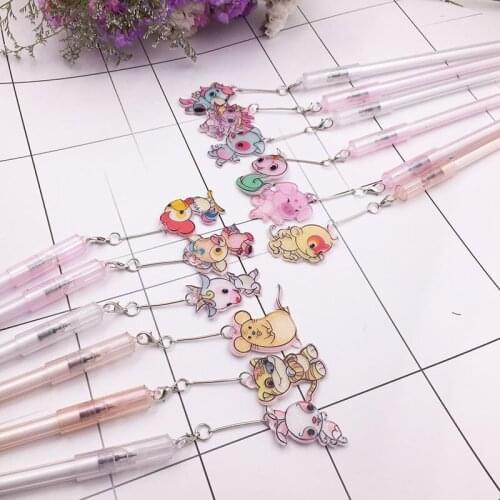 New Product Zodiac Acrylic Tag Gel Pen Student Stationery Black Pen Quick-drying Pen School Supplies Snake Horse Mouse Monkey