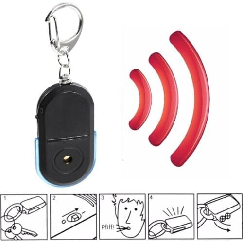 New Smart Anti-Lost Alarm Wallet Phone Key Finder Locator Keychain Whistle Sound With LED Light Mini Anti Lost Key Finder Sensor