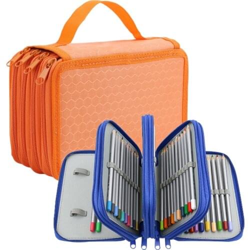 School Student Oxford Bag New Fashion 72 Holes 4 Layers Pencil Case Marker Storage Colored Pencils Pen School Supplies Hot Sale