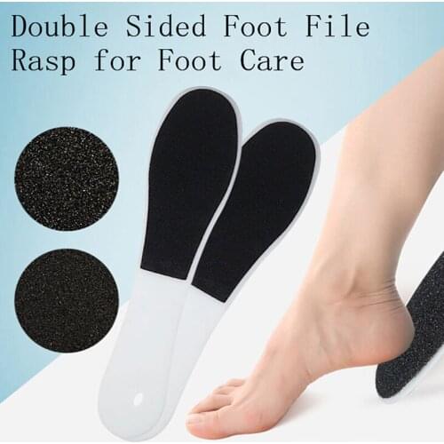 1PCS Portable Double Sided Pedicure Foot File Sanding Paper Rasp Callus Dead Skin Remover Plastic Handle Foot Care Skin Remover