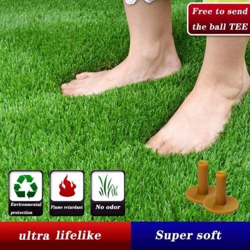 Give The Ball TEE! Golf Green Grass 2-4cm Kindergarten Special Fireproof Fake Turf High-density Simulation Grass Life 5-10 Years