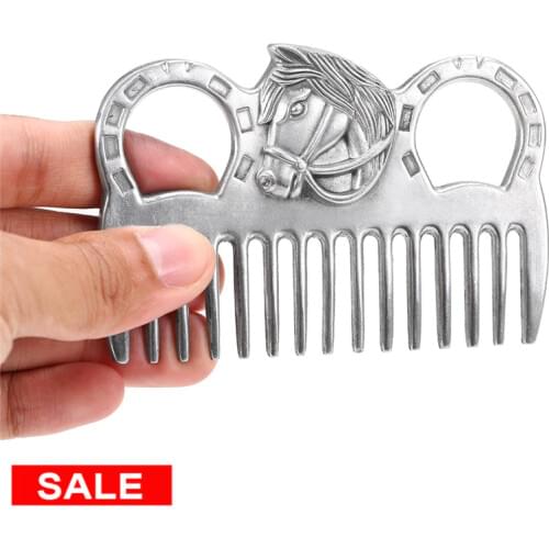 Genuine Horse Comb Aluminum Alloy Horse Cleaning Tool Mane Tail Pulling Combs Grooming Equipment Horse Care Accessories 3.2-6.5"
