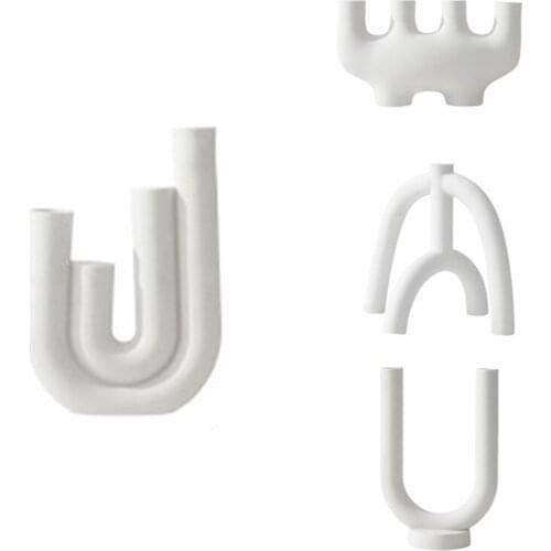 Candle Holder Ceramic Candlestick Minimalist Candle Holder Creative Tealight Holder Candle Stand Desktop Type