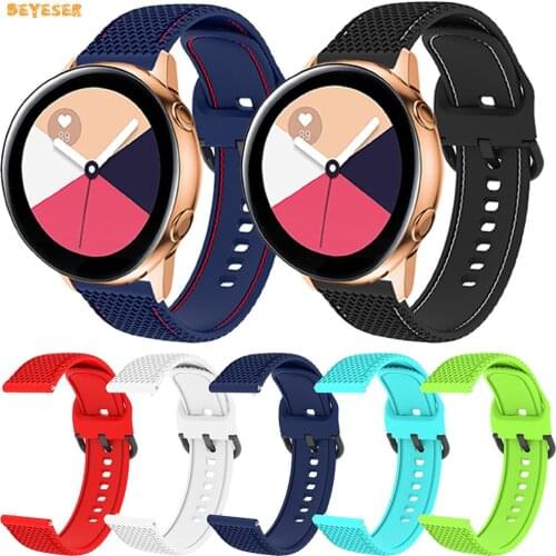 20mm Soft Silicone Watch Strap For Samsung Galaxy Active2 Smartwatch Wristband Replacement Watchband For Amazfit GTS 2/ BIP
