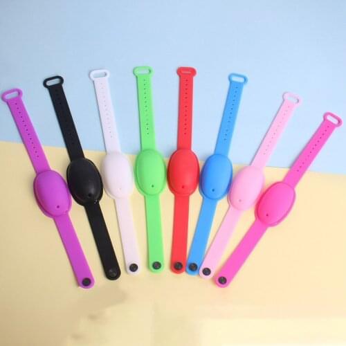Silicone Hand Sanitizer Bracelet With Bottle Portable Disinfectant Containers Bracelet Wristband Hand Dispenser
