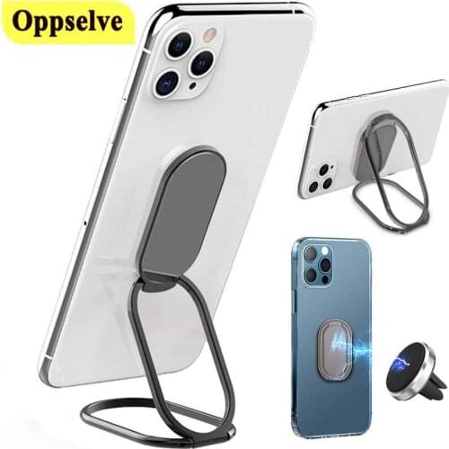 Foldable Metal Finger Ring Holder Kickstand 360 Rotatable Swivel Hand Cradle Portable Desktop Grip for Magnetic Car Mount iPhone