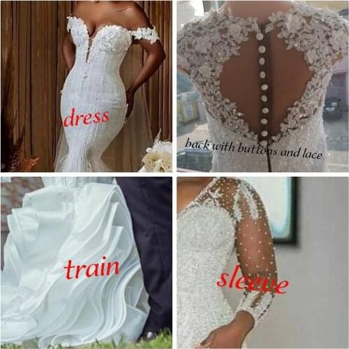 Custom Make Ruffles Mermaid Wedding Dress