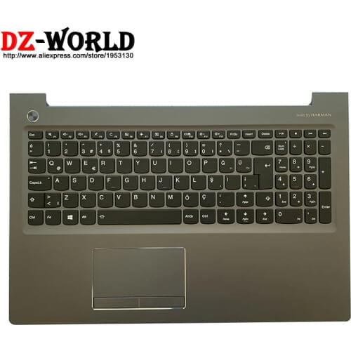 Turkish Backlit Keyboard with Shell Palmrest Upper Case and Touchpad for Lenovo 510-15 310-15 ISK IKB ABR IAP Laptop 5CB0M31182