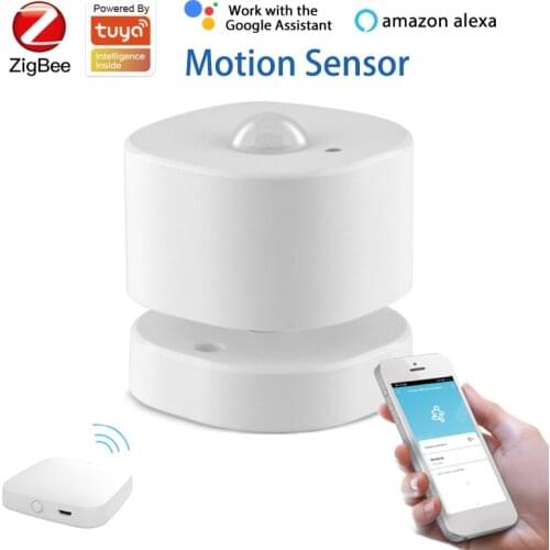 Tuya ZigBee 3.0 Human Detector PIR Motion Sensor Control Body Movement Sensor Smart Home Work With Alexa Google Home Assistant