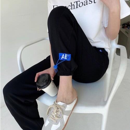 Spring New Womens Sweatpants high Waist airLayerBreathable BeamFootTide casual pants streetwear