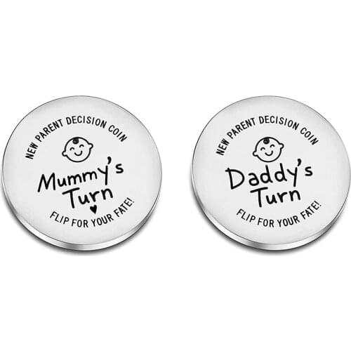 Fun Decision Double-sided Coin Suitable For Pregnancy, New Baby Gift For Parents,Christmas Birthday Gift DIY Custom Wholesale