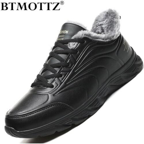 Winter Plush Men Boots Super Warm Men Snow Boots Breathable Lightweight Mens Ankle Boots Mens Outdoor Comfortable Safety Shoes