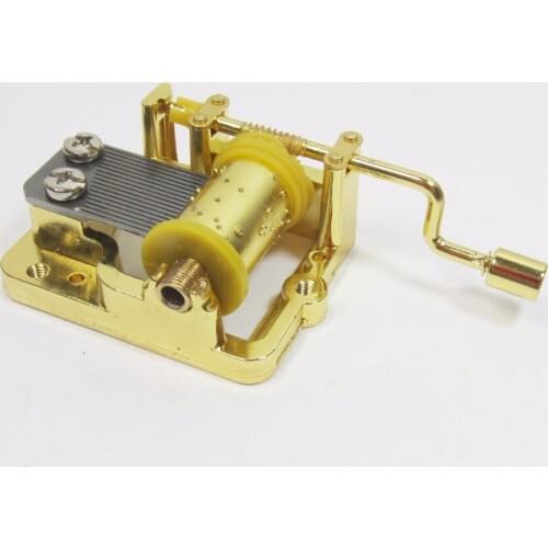 Golden hand crank Music box mechanism Hedwigs theme Harrys wondrous world DIY music gifts