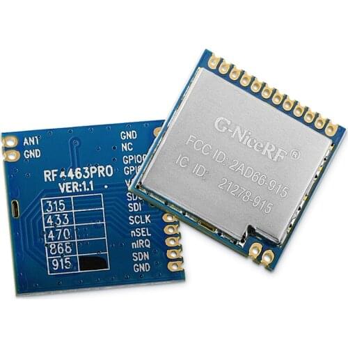 1PC Arduino Uno RF4463PRO-915 Si4463 20dBm 915MHz 100mW RF Wireless FSK Transmitter Receiver 2Km Long Range Time-wake Up Module
