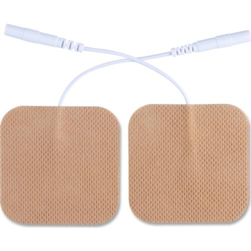 10 Pairs Replacement TENS Unit Electrodes Pads 5*5cm With Plug Hole 2.0mm For TENS/EMS Machines