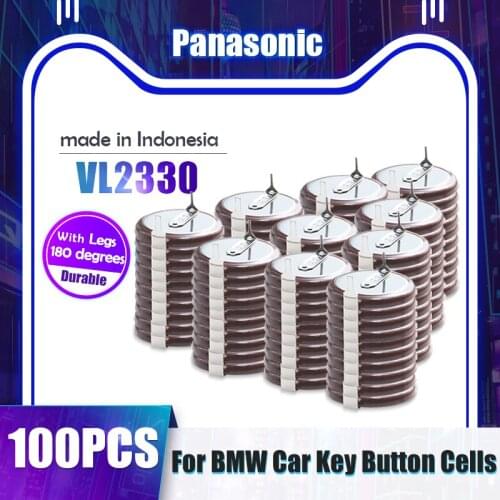 100PCS Original Panasonic VL2330 VL 2330 3V 50mah Rechargeable Lithium Battery Button Coin Cell For Remote Car Key Timer ML2330