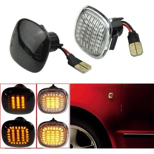 2PCS LED Turn Signal Side Marker Light Dynamic Sequential Lamp For Skoda Fabia Octavia Mk1 Mk2 Roomster Rapid NH3