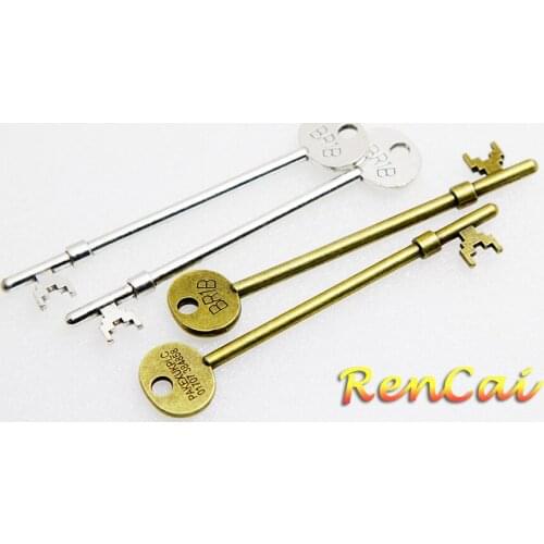 20pcs Vintage Skeleton Key With Love Bird Key Chains For DIY Hanging Jewelry Decoration