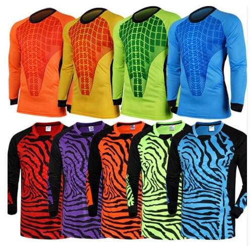 2016 Outdoor Soccer Goalkeeper Jersey Sponge Protector Doorkeeper Suit Camisetas De Futbol Men Goalkeeper Shirts Uniforms adult