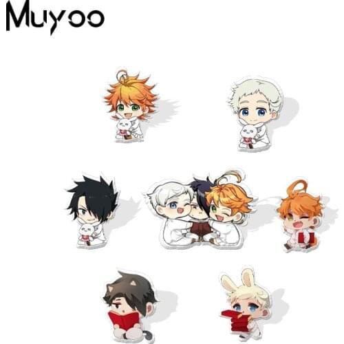 2021 New Arrival The Promised Neverland Anime Characters Bunny Cosplay Epoxy Badge Handcraft Acrylic Lapel Pins