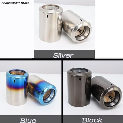 Car Exhaust Muffler Tip Round Stainless Steel Pipe Chrome Exhaust Tail Muffler Pipe For Mazda CX3 CX-3 2017 2018 2019 2020