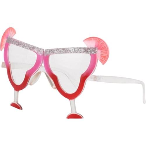 Margarita Goblet Drink Glasses Beach Cocktail Party Sunglasses Tropical Prop