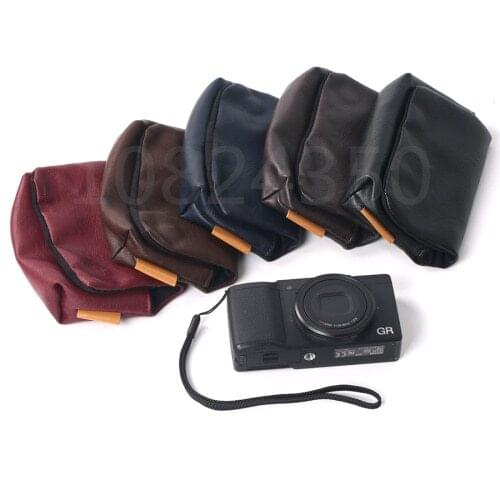 PU Leather Camera Soft Case Cover for Canon G7X II G9X II SX740 SX730 SX720 SX710 SX700 HS SX620 SX610 SX600 IS Ricoh GR II GRII