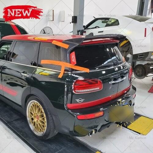 FOR MINI F54 CLUBMAN JCW DUELL STYLE CARBON FIBER SPOILER TRIM BODY KIT TUNING PART F54 FORGED CARBON AG ROOF WING LIP TRUNING