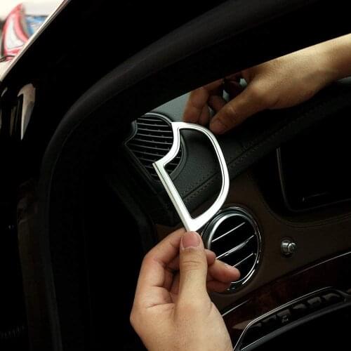 For Mercedes Benz S Class W222 2014-2018 ABS Chrome Dashboard Air Conditioning Outlet Cover Trim