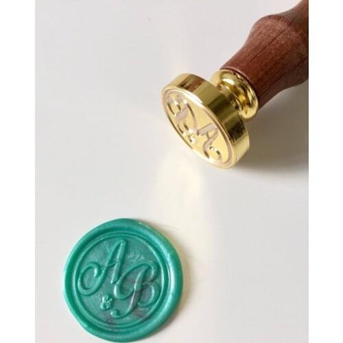 Calligraphy initials Wedding Wax Seal Stamp