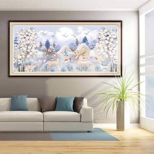 Full Square Round 5D Tree Diamond Painting Cross Ctitch Kits New Arrival Diamond Mosaic Embroidery Landscape Mosaic Home Decor