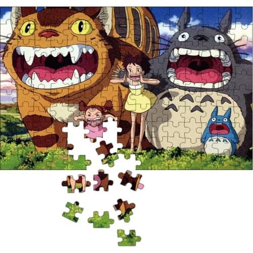 Cartoon Anime Jigsaw Puzzle for Adults Kids Educational Brain Teaser Wooden Puzzle Toys Intelligence Games DIY Montessori Toys