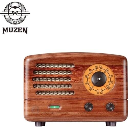 MUZEN Original II Professional Collection-Grade Retro Handmade Wooden Bluetooth Speaker With FM / AM Radio